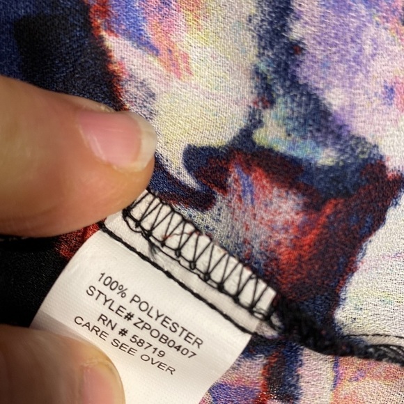 M womens NY Collection button front long sleeve layered plus size blouse 2X - Picture 5 of 5